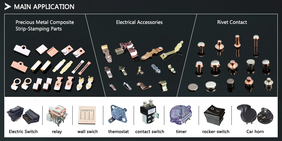 Buttons Bimetal Contacts Electrical Contact Tips for Timers Electrical Silver Point for Breakers