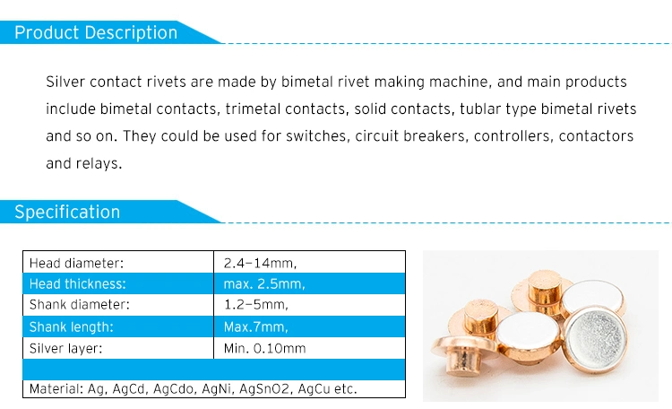 Electrical Contact Rivet for ABB Switch Contact