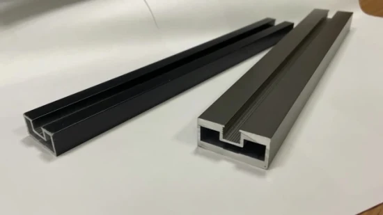 은색 및 검정색 알루마이트 처리된 컨베이어/작업대/선반/조립 라인용 산업용 알루미늄 합금 압출 알루미늄 프로파일